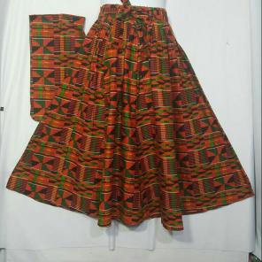 African dashiki print Wrap Skirt