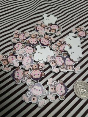 Wooden Buttons Monkey
