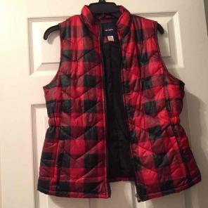 Red and Black Zip-Up Vest