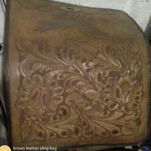 Leather sling bag