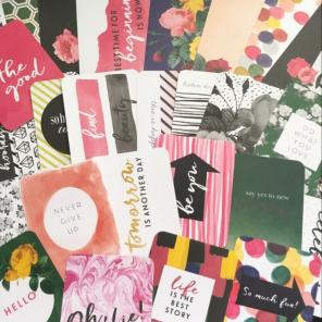 Modern B Journaling Project Life Cards