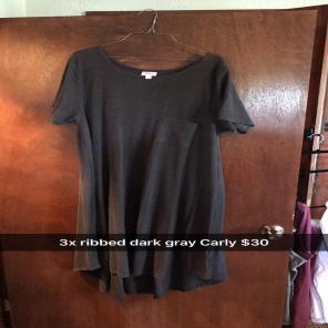 Dark Grey Ribbed Carly.