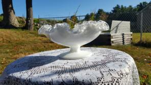 Fenton Silver Crest Ruffles candy dish
