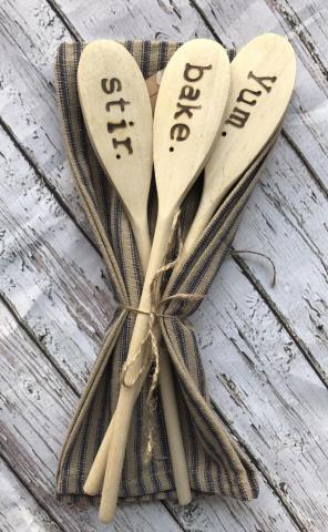 Farmhouse Style Spoons & Towel
