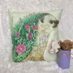 Adorable hedgehog spring pillow, new