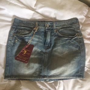 7 For All Mankind Denim Mini Skirt