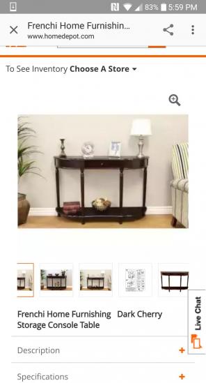 New in box sofa table