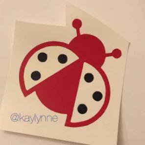 Red/Black Ladybug Decal