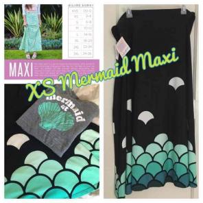 Lularoe Mermaid Maxi XS