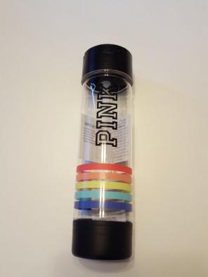 VS PINK Water Bottle Rainbow Stripes