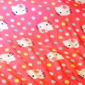 Hello Kitty polka dots fleece blanket