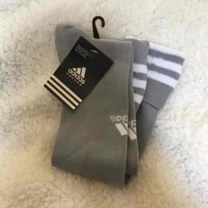 Grey Adidas soccer socks