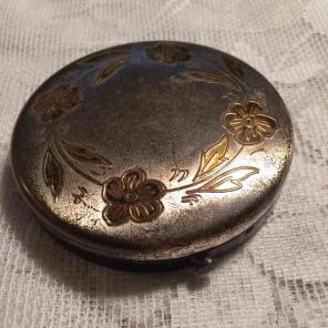 Antique Lady Esther metal compact