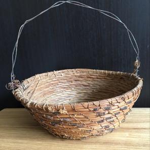 Vintage Handmade Pine Needle Basket