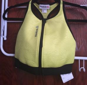 NWT Reebok Medium Support Studio Zip Bra