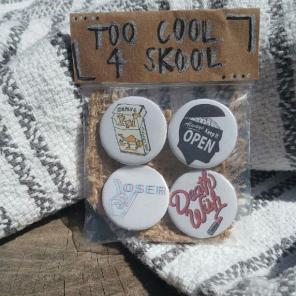 too cool 4 skool pin pack