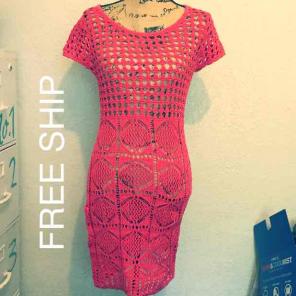 Forever 21 Swim Cover Up Small Coral