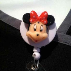 Minnie Mouse ID Badge Holder Nurse RN MD