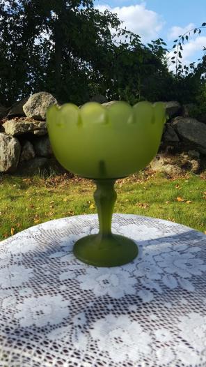 Depression-era frosted glass candy Bowl
