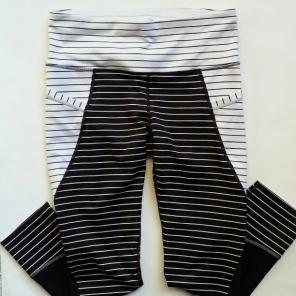 Athleta Stripe Relay Capri Small