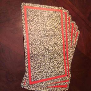 Six cheetah print place mats