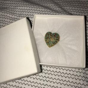 Blue and Gold Brooch Pin