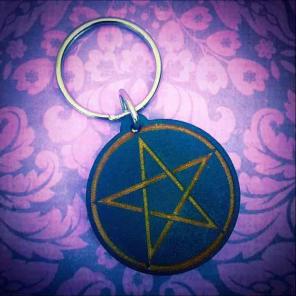 Handmade Pentagram Keychain