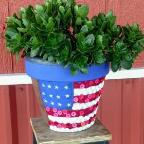 Red, White, & Blue 4th July Planter