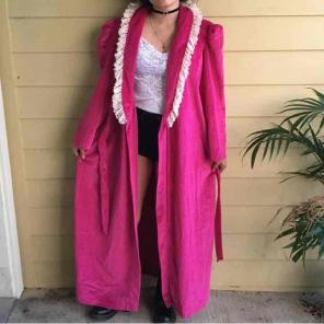 Vintage Velvet and Lace Robe