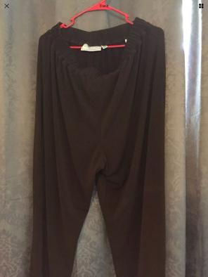 Plus 1X Chocolate Brown Dress Pants