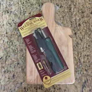 Woodburning set with cutting board