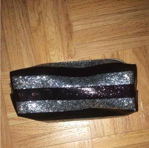 Shiny Striped Pouch