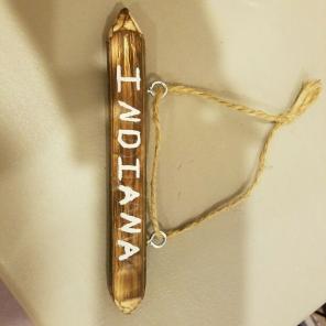 Wooden indiana sign