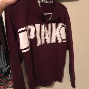 VS Pink Pullover- Burgundy