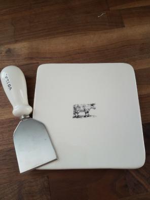 Rae Dunn cheese board and knife