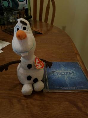 Frozen CD and Olaf Beanie Baby