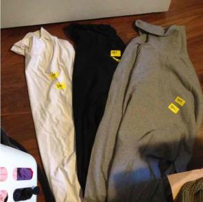 3 Men's 3XL turtlenecks