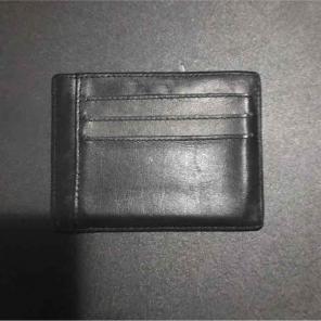 Black front pocket wallet with cash slot