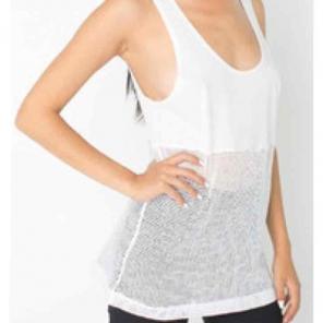 American Apparel Waffle Mesh Tank Top