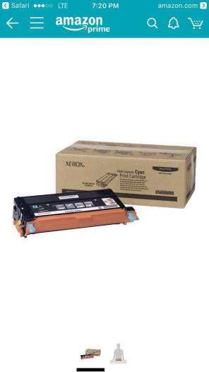 Xerox High Cap Cyan Toner Phaser 6180
