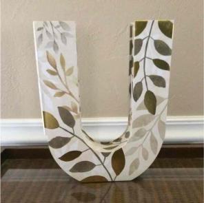 Decorative Letter U Letter Box