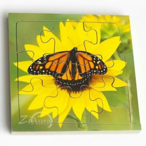 Wooden Jigsaw Puzzle - Flower Butterfly