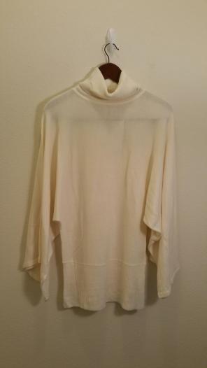 BCBG Cream Angel Wings Sweater Turtle