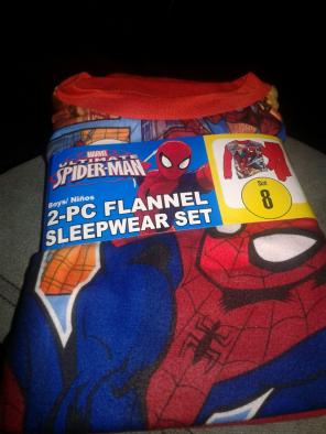 Spider man boys 2 pc flannel sleepwear