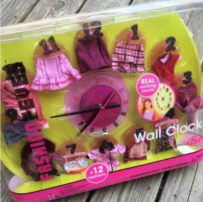 Barbie Mattel fashion fever clock outfit