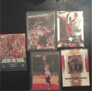 Micheal jordan basketball cards - 5 card