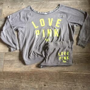 Pink Warm Up Set Top L Bottom M