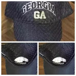 Georgia Bulldogs Black Hat/Cap SEC NWOT