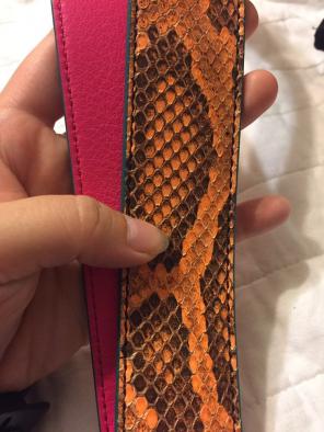Fendi Snakeskin Strap Orange And Pink