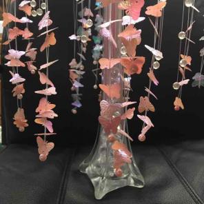 glass vase w/ dangle elements